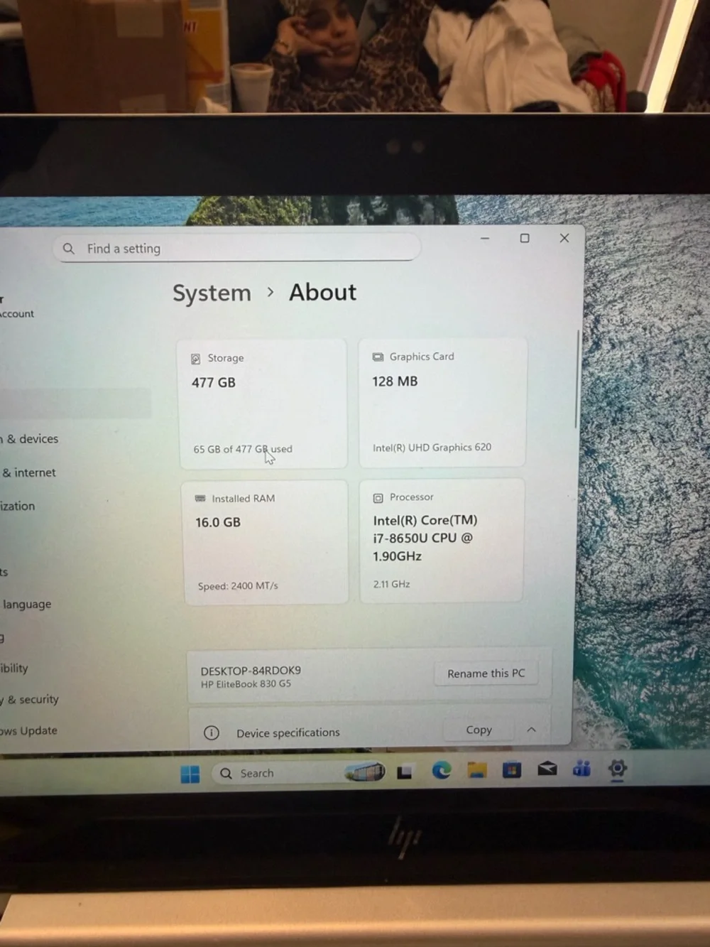HP Silver and Black Laptop with Full-Size Keyboard